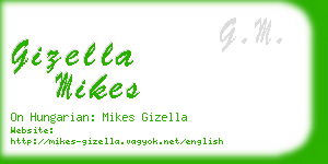 gizella mikes business card